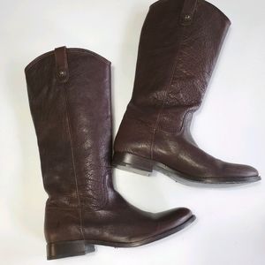 Frye Melissa Button Riding boots size 10 brown
